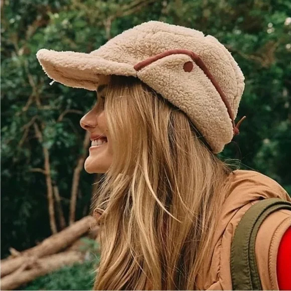 NEW FP Movement Windchill Cap Trapper Hat Free People Bamboo Tan Cream Faux Fur Free People Windchill Trapper Hat In Bamboo - 27% Off  main image 4